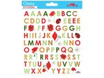 86 Autocollants - Alphabet - Coccinelle et coquelicot