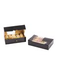 (1 lot   50 boîtes) boîte carton noire avec fenêtre 20 x 12 x 5cm