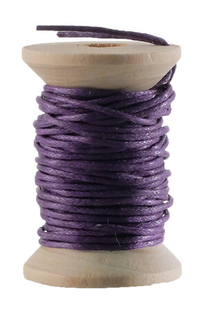 Cordon en coton ciré Violet 5m