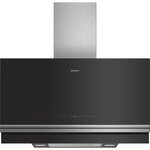Hotte décorative murale siemens - évacuation et recyclage - 394 m³/h - 57db - 5 vitesses - l 90cm - noir finition verre