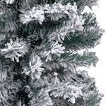 vidaXL Sapin de Noël artificiel mince pré-éclairé et boules vert 150cm