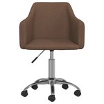vidaXL Chaises pivotantes à manger lot de 2 marron tissu