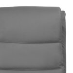 vidaXL Fauteuil de massage Gris Similicuir