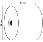 Bobine Pour Caisse Et Balance 57x80mm - 76m - 1 Pli Thermique 55g/m2. - X 50 - Exacompta