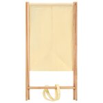 vidaXL Panier à linge Bois de cèdre et textile Beige 42 x 41 x 64 cm