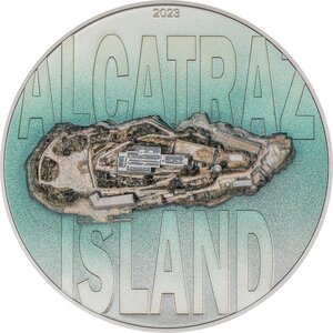 ALCATRAZ ISLAND 3 onces argent monnaie 20 Dollars Cook Islands 2023
