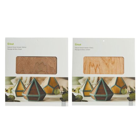 4 feuilles de placage bois Cerisier + Noyer - 30 5 x 30 5 Cm Cricut