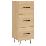 vidaXL Buffet haut Chêne sonoma 34 5x34x180 cm Bois d'ingénierie
