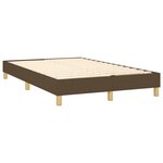 vidaXL Lit à sommier tapissier avec matelas Marron foncé 120x200 cm