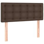 vidaXL Lit à sommier tapissier avec matelas Marron 100x200 cm