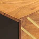 vidaXL Table de chevet marron et noir bois de manguier solide