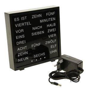 United Entertainment Horloge à mots allemands à LED 16 5x17 cm