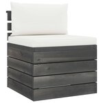 vidaXL Salon palette de jardin 9 Pièces avec coussins Bois de pin massif