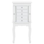 vidaXL Armoire à bijoux sur pieds Blanc