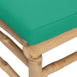 vidaXL Canapé d'angle de jardin avec coussins vert bambou
