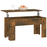 vidaXL Table basse Chêne fumé 101x49x52 cm Bois d'ingénierie