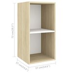 vidaXL Ensemble meubles TV 4 Pièces Blanc/chêne sonoma Bois d'ingénierie