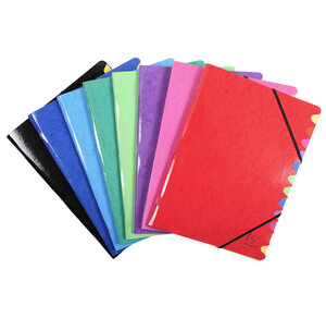 Trieur Dos Agrafé Iderma - A4 - Couleurs Assorties - X 8 - Exacompta
