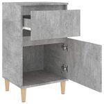 vidaXL Tables de chevet 2 Pièces gris béton 40x35x70 cm