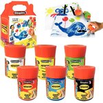 Lots de 6 p'tits pots gouache de 50 ml avec pinceaux intégrés CLÉOPÂTRE couleurs assorties