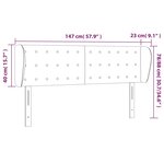 vidaXL Tête de lit avec oreilles Blanc 147x23x78/88 cm Similicuir