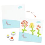 Avec des fleurs coffret de tampon