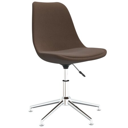 vidaXL Chaise pivotante de salle à manger Marron Tissu