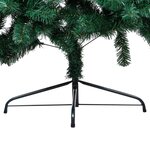 vidaXL Demi-arbre de Noël artificiel pré-éclairé et boules vert 180 cm