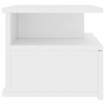 vidaXL Table de chevet flottante Blanc 40x31x27 cm Bois d'ingénierie