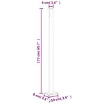 vidaXL Auvent latéral rétractable de patio 180x600 cm Gris