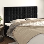 vidaXL Têtes de lit 4 Pièces Noir 80x5x78/88 cm Velours