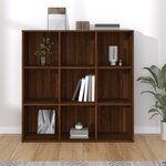 vidaXL Armoire à livres Chêne marron 98x30x98 cm