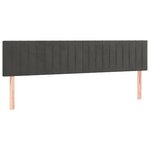 vidaXL Lit à sommier tapissier et matelas Gris foncé 200x200cm Velours