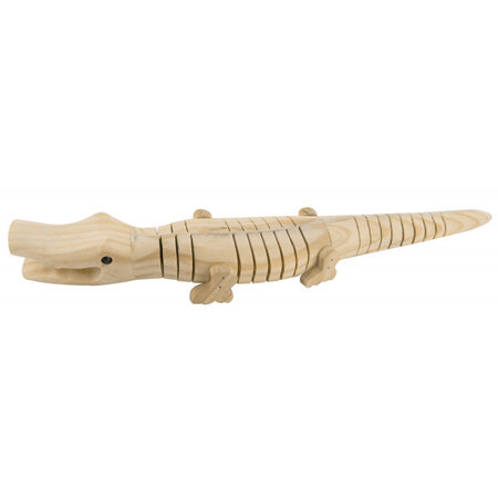 Jouet en bois articulé crocodile 5 5 x 30 cm