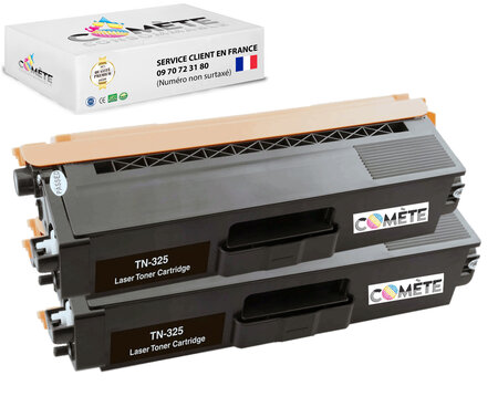 2 toners compatibles avec brother tn325 326 noir 2bk
