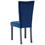 vidaXL Chaises à manger lot de 6 bleu foncé velours