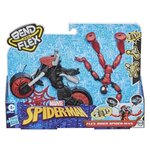 Marvel spider-man  figurine spider-man bend & flex et véhicule - 15 cm