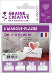 Marque Places Coeur à broder 8 pièces