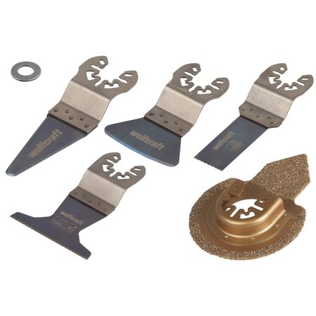 Wolfcraft jeu d'accessoires multi-outils oscillants 6 pièces pro 3962000