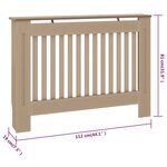 vidaXL Cache-radiateur 112x19x81 cm MDF