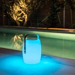 Lampe enceinte bluetooth sans fil lucy play blanc polyéthylène 10w