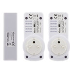 Lot de 2 prises 10A 2P+T télécommandées avec télécommande - ZENITECH
