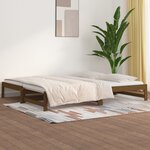 vidaXL Lit coulissant Marron miel 2x(80x200) cm Bois de pin massif
