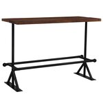 vidaXL Table de bar Bois massif de récupération Marron 150x70x107 cm