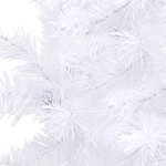 vidaXL Arbre de Noël artificiel d'angle LED et boules Blanc 180 cm PVC