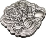 DRAGON SHAPED 2 onces argent monnaie 1 Dollars Fiji 2022