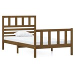 vidaXL Cadre de lit Marron miel Bois massif 90x190 cm Simple