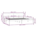 vidaXL Cadre de lit Bois de pin massif 200x200 cm