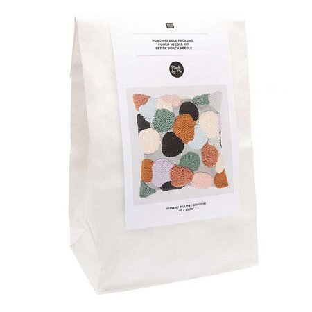 Kit punch needle - Coussin multiples points