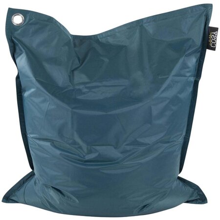 Maxi coussin imprimé intérieur extérieur 140 x 180 cm bleu canard